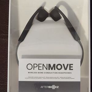 AfterShokz OpenMove Bone Conduction Headphones w/ Storage Pouch - Slate Gray
